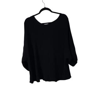 Eileen Fisher 100% Merino Wool Sweater Black Capsole Office Womens Small